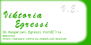 viktoria egressi business card